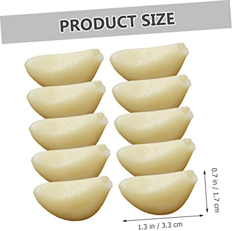 Mobestech 10pcs Realistic Artificial Garlic Cloves Posing Props