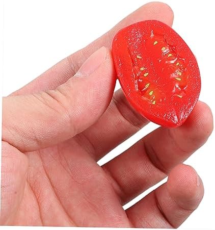 Unomor 10pcs Realistic Artificial Half Cherry Tomato Posing Props