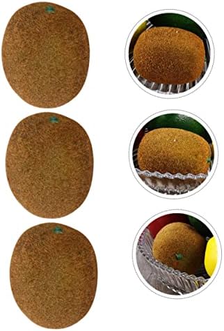 Cabilock 4Pcs Realistic Artificial Kiwi Fruit Models for Photo Props