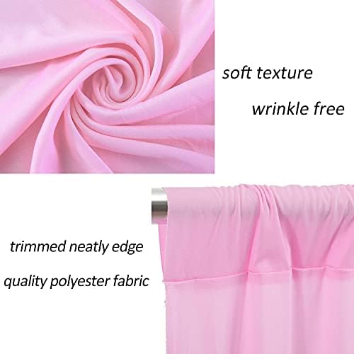 AK TRADING CO 10ft x 8ft Pink IFR Polyester Backdrop Drapes