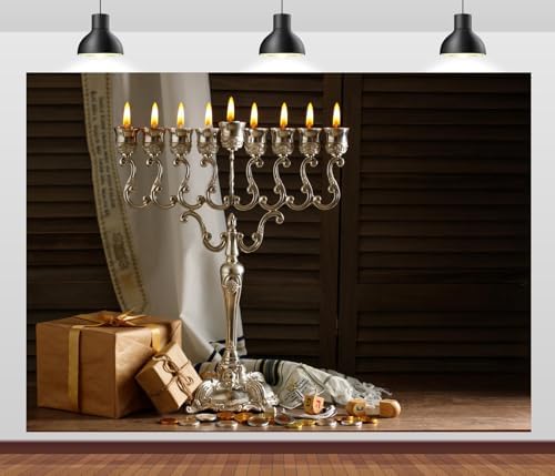 CORFOTO 8x6ft Hanukkah Religious Backdrop Banner