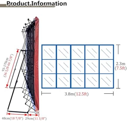 Portable Collapsible Tension Fabric Backdrop Frame Stand 23m x 38m