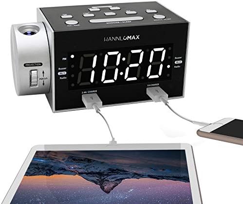 HANNLOMAX HX-135CR Alarm Clock Radio with Projection