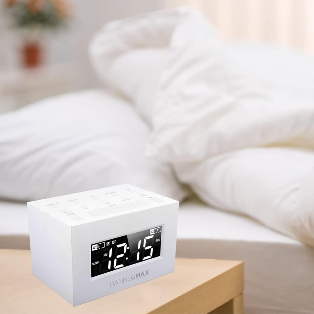 HX-111CR Dual Alarm Radio with LED Display and Sleep Timer