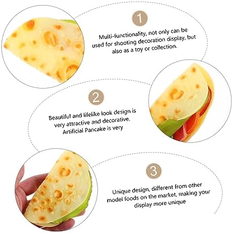 Housoutil Realistic Fake Vegetable Pancake for Photography Props