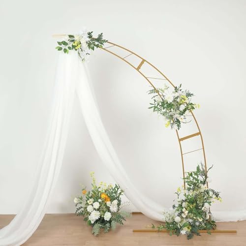 Efavormart 8ft Gold Metal Wedding Arch Photography Backdrop Stand