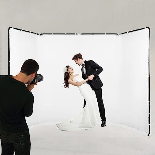787ft x 1312ft White Photography Backdrop with Stand