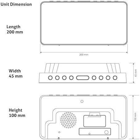 HANNLOMAX HX-160CR FM Radio Alarm Clock with RGB Display