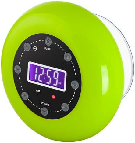 HANNLOMAX HX-159CR Shower Clock Radio with Bluetooth and Waterproof Design