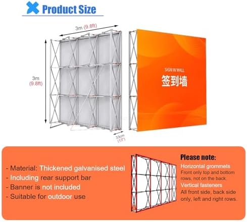 Aluminum Tension Black Out Fabric Pop Up Display Stand