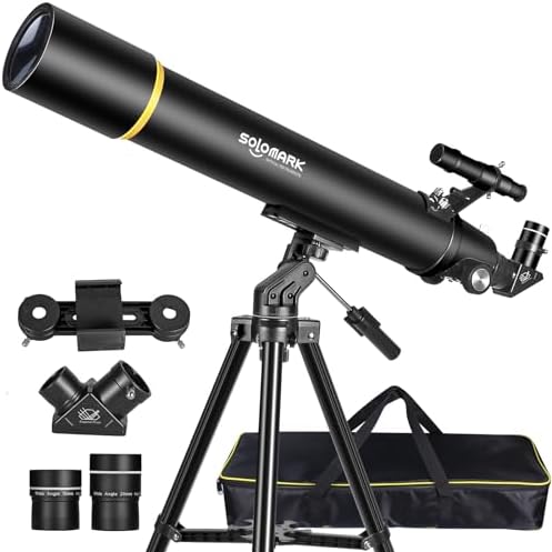 SOLOMARK 80mm Aperture Refractor Telescope for Adults Kids and Beginners