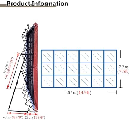Iron Collapsible Poster Stand with Fixing Strips and Back Supports