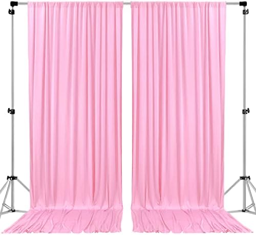 AK TRADING CO 10ft x 8ft Pink IFR Polyester Backdrop Drapes