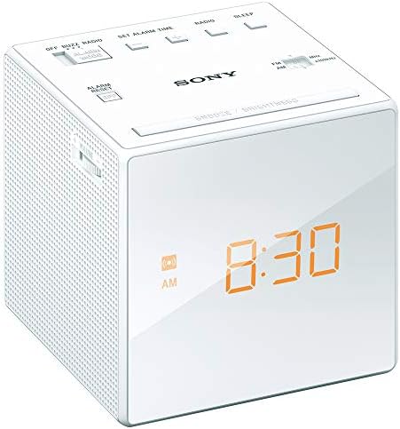 Sony Clock Radio ICF-C1 White FM AM Sleep Timer