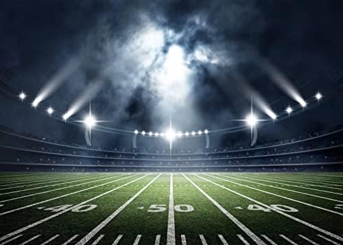 BELECO 7x5ft Football Field Backdrop for Photo Booths and Parties