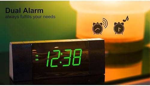 iTOMA Bedside Alarm Clock Radio with Bluetooth Speaker and FM Radio