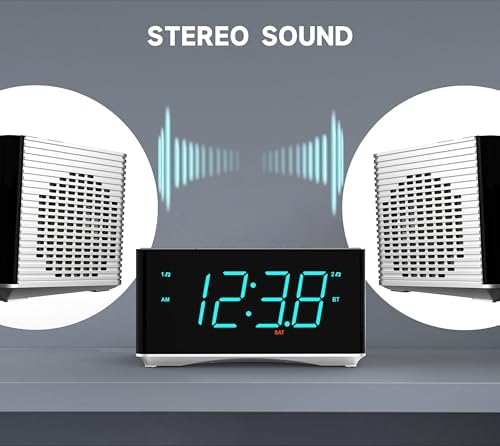 iTOMA Alarm Clock Radio with Bluetooth and FM Radio