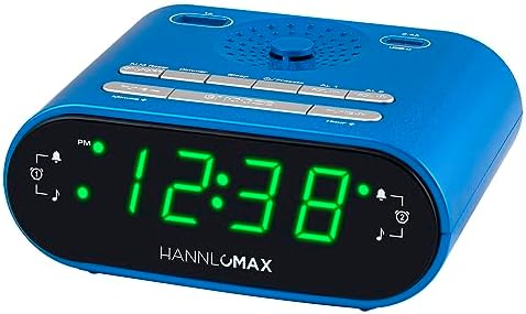HANNLOMAX HX-158CR Alarm Clock Radio with FM and USB Charging