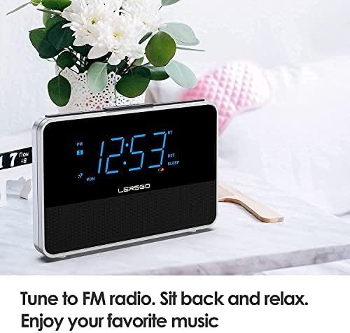 Bluetooth Alarm Clock Radio with HD Sound and Bass