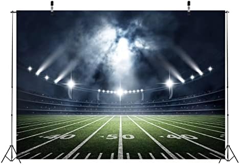 BELECO 7x5ft Football Field Backdrop for Photo Booths and Parties