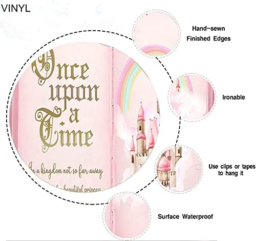 Aumeko Pink Fairytale Castle Photo Backdrop