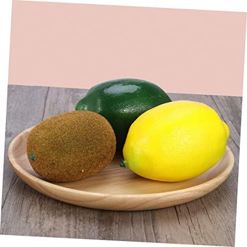 Cabilock 4Pcs Realistic Artificial Kiwi Fruit Models for Photo Props