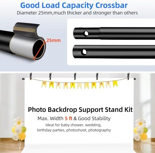 Hemmotop 7x5 ft T-Shape Photo Backdrop Stand
