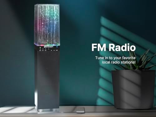 Emerson EHS-2001 Dancing Water Light Tower Speaker with Bluetooth and FM Radio