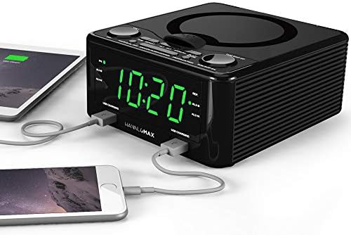 HANNLOMAX HX-300CD Clock Radio with CD Player and USB Ports