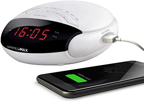 HANNLOMAX HX-200 Alarm Clock Radio with Dual Alarm and USB Charging