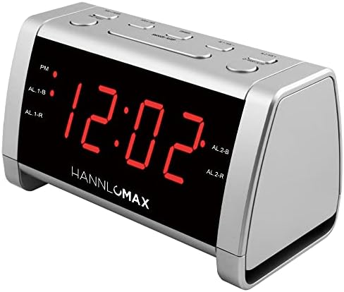 HX-138CR Alarm Clock Radio with Dual Alarms and Red LED Display