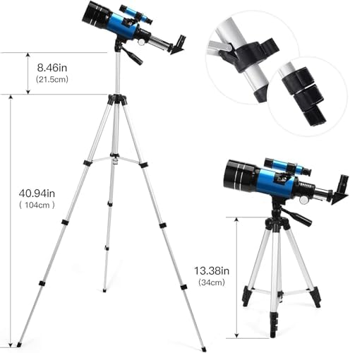 Alkinshue 70mm Aperture Refractor Telescope for Kids and Beginners