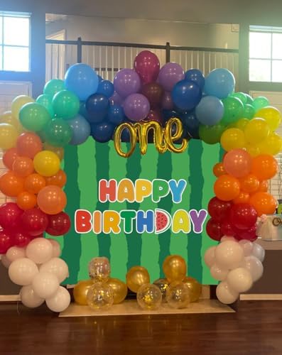 Cartoon Melon Birthday Backdrop 8x6FT Watermelon Theme Party Background