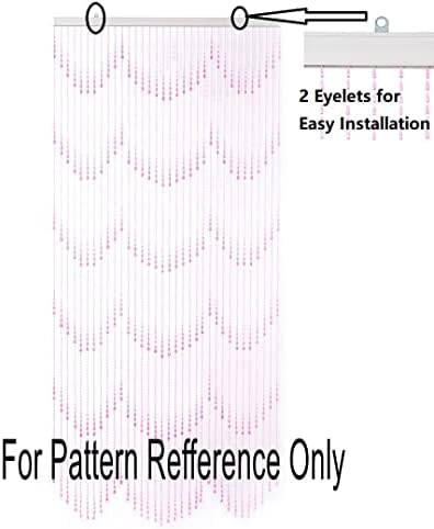 FlavorThings 3FTx 9FT Iridescent Raindrop Beaded Curtain Door Divider