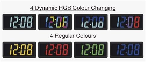 HANNLOMAX HX-160CR FM Radio Alarm Clock with RGB Display