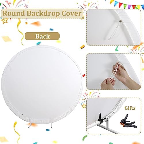 AOFOTO 65x65ft Round Countdown Clock Photo Backdrop with Gold Bokeh