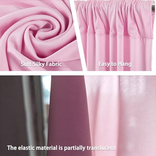 Light Pink 10x10 Feet Backdrop Curtains 2 Panels for Parties