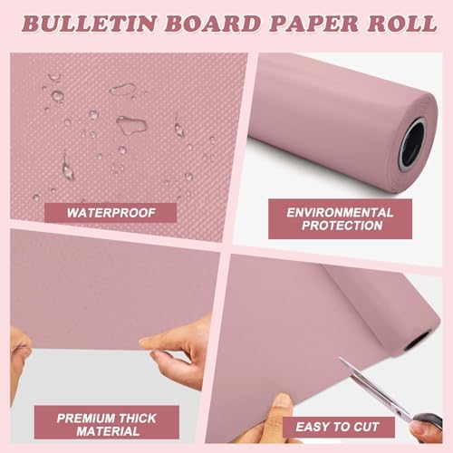Pink Fabric Bulletin Board Paper Roll 148FT x 47IN