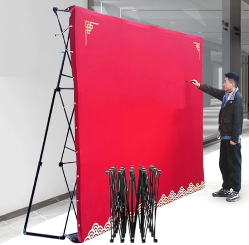 EXCLURA Pop Up Display Stand Collapsible Banner Rack