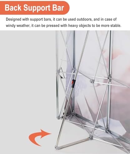 Aluminum Alloy Pop Up Display Stand with Bag and Ties 10ft L