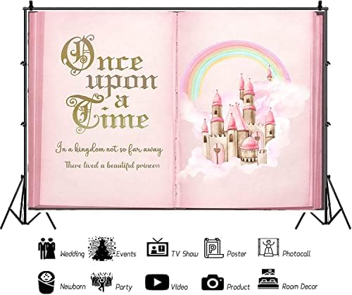 Aumeko Pink Fairytale Castle Photo Backdrop