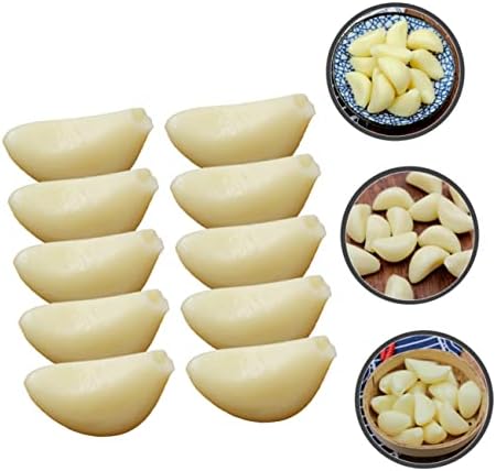 10pcs Realistic Simulated Garlic Cloves Display Props