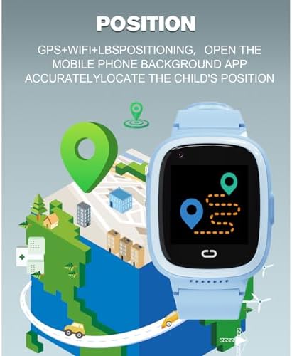 PTHTECHUS 4G Kids Smart Watch with GPS and SIM Card
