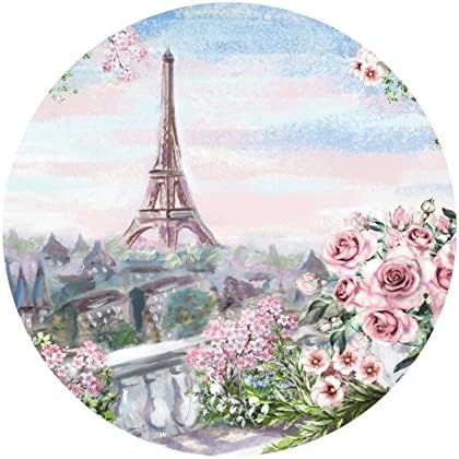 Paris Scenery Round Backdrop 75x75ft for Photography