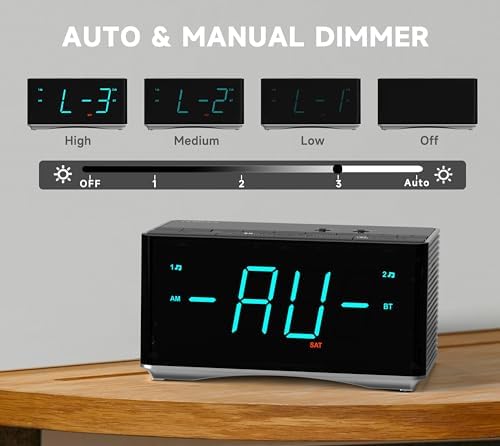 iTOMA Alarm Clock Radio with Bluetooth and FM Radio