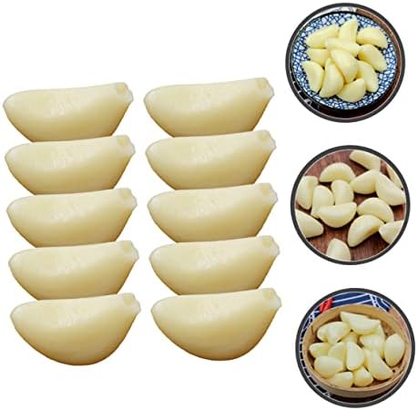 Mobestech 10pcs Realistic Artificial Garlic Cloves Posing Props
