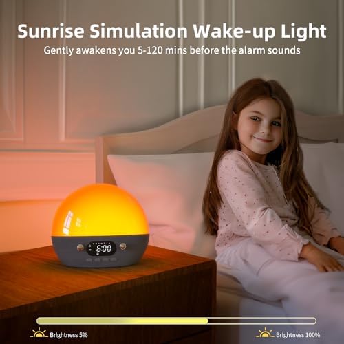 MOMILLA Sunrise Alarm Clock with Bluetooth Speaker