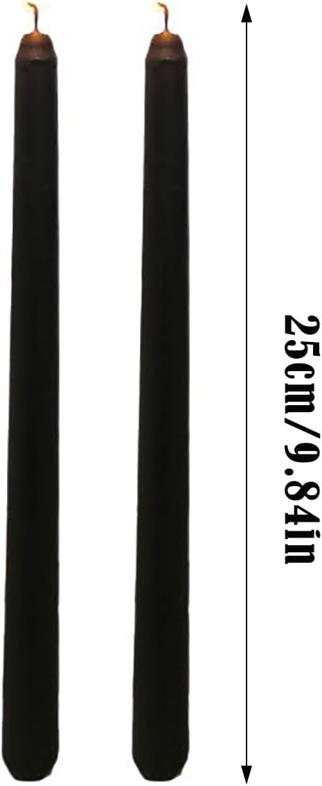 Halloween Candles 2 Pack Black Outside Red Inside