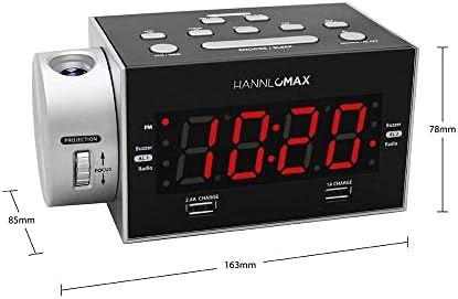 HANNLOMAX HX-135CR Alarm Clock Radio with Projection