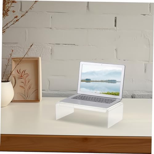 Ergonomic Acrylic Monitor Riser Stand with Wrist Pad